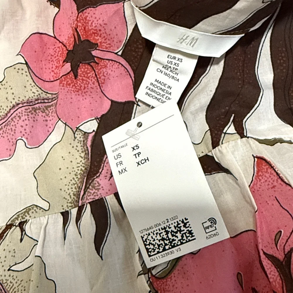 H&M Floral Dress with Pink and Brown Accents - Picture 2 of 7